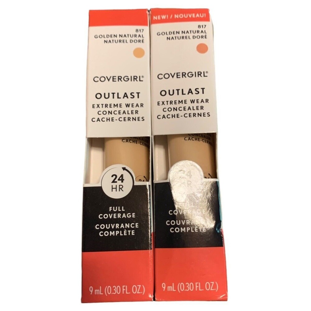 2 Covergirl Outlast Extreme Wear Concealer #817 Golden Natural
